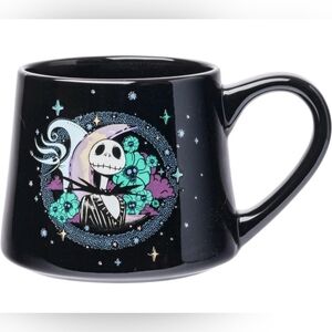 Nightmare Before Christmas Jack and Zero Tapered Pottery Mug 14 Ounces